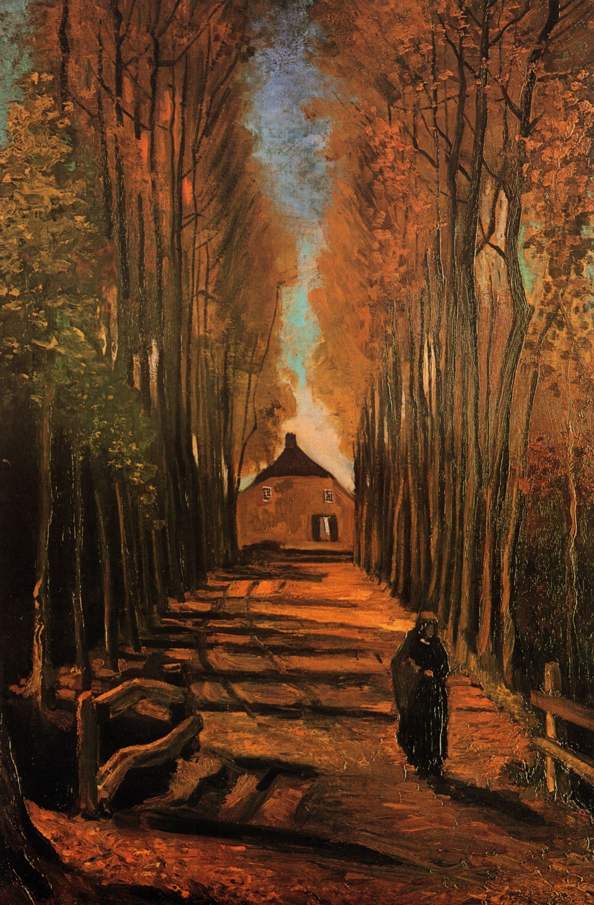 Картина Ван Гога Тополиная аллея осенью 1884